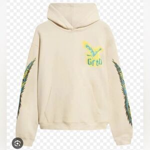 NWT GFTD LA Unisex Cream Graphic Hoodie Follow Me To Heaven - Size M